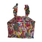Japna Goa Beachwear by  Tropical Print Crop Top Size Medium New Photo 1