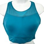 Athleta  Deep Water Teal Blue Gigi Racerback Mesh Detail Sports Bra size S Photo 1