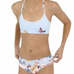 new Submarine ❤︎ Highs + Lows Print Bikini Set ❤︎ Cherry Blossom on Baby Blue Size XS Photo 8