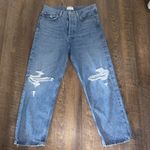 AGOLDE 90s Pinch Waist Ripped High Waist Straight Leg Jeans SZ 28 in Backdrop Photo 1