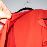 J.Crew New Bright Cerise Red Ruffle Crape Jumpsuit Size 0 Photo 8