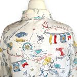 Vintage Graff Petite Jacket Lightweight Nautical Novelty Print White Blue Red Size undefined Photo 7