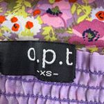 O.P.T. Purple Floral Go On A Date Puff Sleeve Midi Dress size XS $145 Photo 9