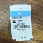 J. McLaughlin  Kitt Sweater XS NWT $268 100%‎ Cashmere Long Sleeve Cowl Neck Beige Photo 4