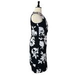 White House | Black Market Sheath Dress Wrap Top V-neck Black Floral Women’s 14 Photo 2