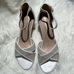 Allegra K  Floral Lace Open Toe Mesh Low Wedges Sandals Size 9.  B79 Photo 7