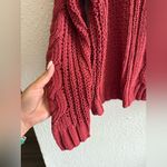 Aeropostale  Burgundy Maroon Cable Knit Sweater Women’s Size XL Photo 1