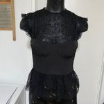 ZARA NEW  Lace Peplum Twofer Bustier in Black Size Small Photo 2