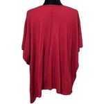 J Jill Cranberry Merino Wool Boho Poncho Sweater Oversized One Size Red Size undefined Photo 2