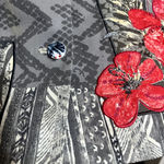 Christina Hope sz M Jacket Blazer Hibiscus Floral Wood Buttons VTG White Size M Photo 3