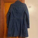 Frye Dark Blue Denim Long Jacket Photo 2