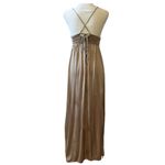 Victoria's Secret VICTORIA’S SECRET | Women’s Long Gold Bodycon Elegant Dress Small Photo 4
