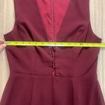 WAYF The Casey Plunge Neck Sleeveless Long Dress Burgundy Small! Photo 7