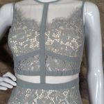 Mystic Los Angeles Gray Lace Cutout Mini Dress Woman's Small HOCO Feminine Photo 3
