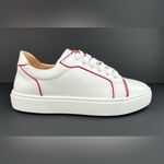 Christian Louboutin Vieirissima Flat White Leather Ace Women Sneakers EU 41.5 Photo 2