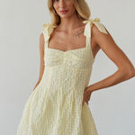 American Threads  yellow gingham mini dress Photo 0