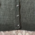 Market & Spruce  Women’s GreenButton Back Sweater with Black Elbow Patches Size M Photo 3
