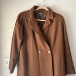 Vintage Max New York Wool Blend Long Coat Brown Large Clean Girl Peppy Academia Photo 1