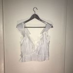 Forever 21 White Ruffle Tank Top Photo 0