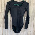 Everlane NWT The Henley Scoop Neck Long Sleeve Bodysuit Bikini Cut Photo 1