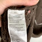 Free People Islamorada Fauxchet Sweater Maxi Crochet Dress Brown Womens Large Photo 13