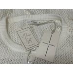 NEW Moon & Madison White Short Sleeve Henley Open Knit Sweater Crop Top Size XL Photo 2
