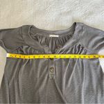 We The Free People Must Have Henley Thermal Waffle Shirt Top XS Extra Small Gray Photo 5