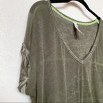 Free People  FP Beach Keep Me V-Neck Burnout Tee Size Small Photo 4