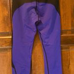 Michi High Rise Purple With Black Side Strip Legging Pants Size Small Photo 0