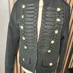 Gap  Black Military Style Jacket with Gold Accents size large Michael Jackson Photo 0