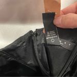 Laundry by Shelli Segal Beautiful Y2K silk accordion pleat black bow tie strapless classic luxury dress Photo 5