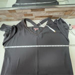 Juicy Couture Gray Shoulders Cut outs V-Neck Top with rhinestones Sz L Photo 15