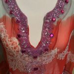 Cute Options Swimsuit Cover Beaded 3/4 Sleeve Semi Photo 4