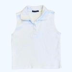 Brandy Melville White Polo Sleeveless Crop Top S M L Photo 1