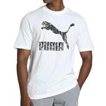 Puma New Bandana Logo Short Sleeve Crewneck Graphic Tee White Black Size Small Photo 1
