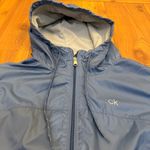 Calvin Klein  Women's Fleece Lined Blue Windbreaker XL Full Zip Hooded Jacket EUC Photo 11