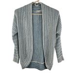Pink republic  Knitted Cardigan Sweater‎ Womens Sz S Blue White Open Front Chunky Photo 4