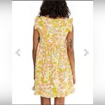 Girl and‎ the Sun Izzy Short Sleeve Floral Mini Dress yellow medium ruffle boho Photo 1