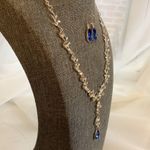 Sparkle blue crystal jewelry set party Multiple Photo 3