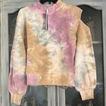 525 America  Tie-Dye Sweatshirt in Pink, Tan, and Cream Photo 0