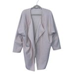 Athleta Cozy Karma Open Front Wrap Cardigan Medium Cream Minimalist Cozy Lounge Photo 2