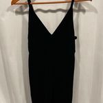American Apparel velvet LBD deep v open cage back mini stretchy dress y2k Photo 0