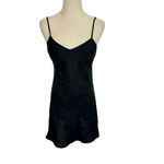 Mate the Label  Linen Mini Slip Dress in Black 100% Linen Photo 1