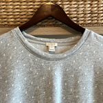 J.Crew Polka Dot French Terry & Chambray Sweatshirt, M Photo 1