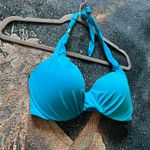 Victoria's Secret Victoria’s Secret Blue Halter Bikini Top 34D Padded Swimwear Resort Beachwear Photo 1