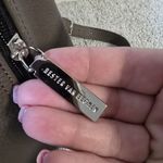 Hester Van Eeghen Amsterdam Leather Satchel Tote Gray Blue Crossbody Bag 16"x12" Photo 5