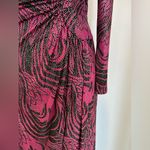 Vintage Rimini pink purple black silver metallic dots dress Made in USA Size undefined Photo 2