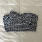 Lovers + Friends  Blue and White Checkered Crop Top Photo 3