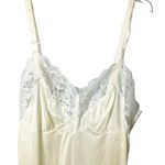 Womens Lorraine White Full Slip Underskirt Adjustable Straps Lace S Vintage u Yellow Photo 2
