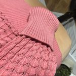 NWT Ryegrass Crocheted Knit Sweater Turtle Neck Long Sleeve Coquette Pink XXL Photo 6